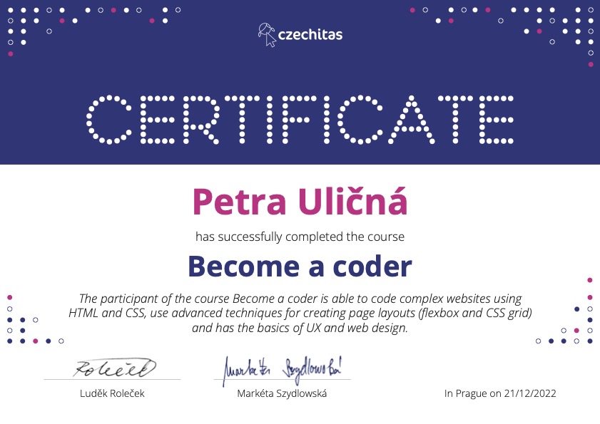 certifikát